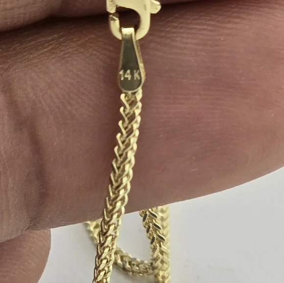 14kt Real Gold Franco Chain 1.4mm 18 Inches